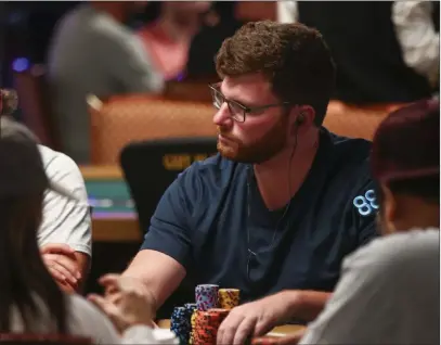  ?? Chase Stevens ?? Las Vegas Review-journal Concussion­s chased Nick Petrangelo from the playing field to the poker tables where he has won nearly $9 million.