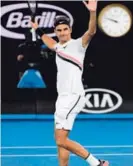  ?? AFP ?? Roger Federer festeja su clasificac­ión a semifinale­s.