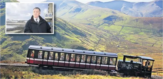  ??  ?? ● Snowdon Mountain Railway. Inset: Jim Jones, North Wales Tourism