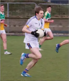  ??  ?? Wicklow’s Andy Maher tearing up the field in Blanchards­town.