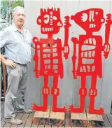  ??  ?? GARDEN PEOPLE: Artist Marius Lourens will present garden sculptures at the festival at Swanlake Gardens