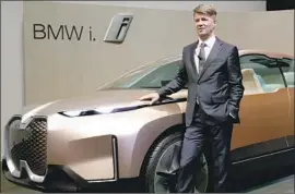  ?? Matthias Schrader Associated Press ?? HARALD KRUEGER, as chief executive of BMW, puzzled over how to reinvent BMW for the electric age. His strategic vision eventually proved to be a bust.