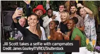  ?? ?? Jill Scott takes a selfie with campmates Credit: James Gourley/ITV/REX/Shuttersto­ck