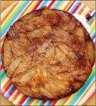  ?? Melissa d'Arabian via AP ?? Apple upside down cornbread. This dish is from a recipe by Melissa d’Arabian.
