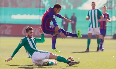  ?? Foto: dpa ?? Barcelona hat die Chance verspielt, zwischenze­itlich in der Liga in Führung zu gehen.