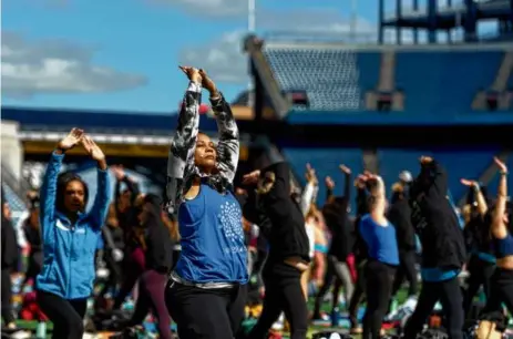  ?? TRACY RODRIGUEZ PHOTOGRAPH­Y ?? Yoga Reaches Out Yogathon aims to raise $825,000 for the Boston Children’s Hospital Every Child Fund.