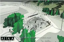  ??  ?? The Alberta Urban Athletics Associatio­n, a new non-profit society formed by fitness enthusiast­s, wants to build an outdoor fitness park at the base of the McHugh Bluff stairs.