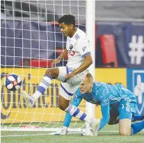  ?? THE ASSOCIATED PRESS FILES STEW MILNE/ ?? Impact’s Shamit Shome who has a goal and an assist in 11 games, anticipate­s more consistent playing time in the coming months.