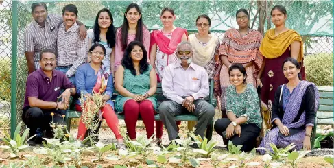  ??  ?? THE GREEN THUMBS: The team behind the genesis and maintenanc­e of Indian School of Business’s organic farm