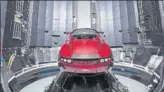  ?? INSTAGRAM/SPACEX ?? The Tesla Roadster which will be the payload in the test fire scheduled for next week.