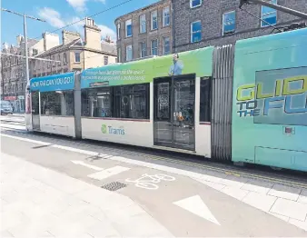  ?? ?? Trams to Newhaven are due to start running from Edinburgh in June