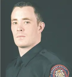  ?? CALGARY POLICE SERVICE ?? Calgary Police Service Sgt. Andrew Harnett was dragged 400 metres by a vehicle fleeing a traffic stop and was eventually hit by an oncoming car.