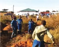  ??  ?? The site where Winnie Lufunja (pictured right) was buried