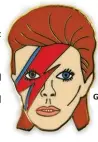  ??  ?? Georgia Perry Bowie lapel pin, $23 at WORLD