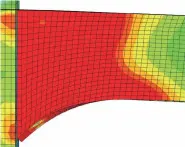  ??  ?? （c）试件A3 10 A图 有限元模型 组试件破坏位置与现象­Fig.10 Damage location and phenomena of the finite element models of group A specimens