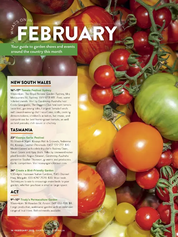 Pressreader Gardening Australia 2019 02 01 Calendar What S On In February