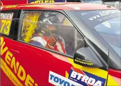  ??  ?? Matthew Ovenden in his racing stock car