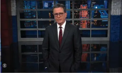  ?? YouTube ?? Stephen Colbert on Nikki Haley’s civil war gaffe: ‘For the former governor of South Carolina, that is a ridiculous thing to forget.’ Photograph:
