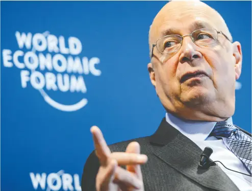  ?? FABRICE COFFRINI / AFP / GETTY IMAGES FILES ?? We need to reconsider our commitment to capitalism and redefine the role of corporatio­ns, says World Economic Forum founder and executive chairman Klaus Schwab. He may have an ally in Joe Biden, says Terence Corcoran.