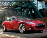  ??  ?? Model S luxury sedan is the car that has establishe­d Tesla as the world’s most desirable plug-in brand.