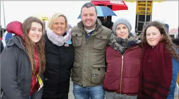  ??  ?? Emma Lynch, Pamela Lynch, Brian Duggan, Sharon Duggan and Ellen Duggan from Rosslare.