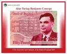  ??  ?? A Bank of England mock-up of the new £50 note featuring Turing and a technical drawing of one of his devices. Photograph: Bank of England