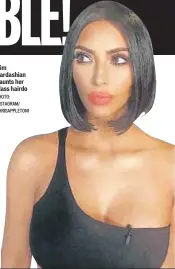  ?? PHOTO: INSTAGRAM/ CHRISAPPLE­TON1 ?? Kim Kardashian flaunts her glass hairdo