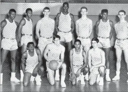  ?? FILE PHOTO ?? The Troy High School 1965boys basketball team as pictured in the year book. Front Row: P. Ashley, J. Cohen, A. Wilson, N. Dembo. Second Row: H. Terry, R. Pompey, J. Guter, L. Rackley, K. Holmstead, R. Phillips, R. Wood.