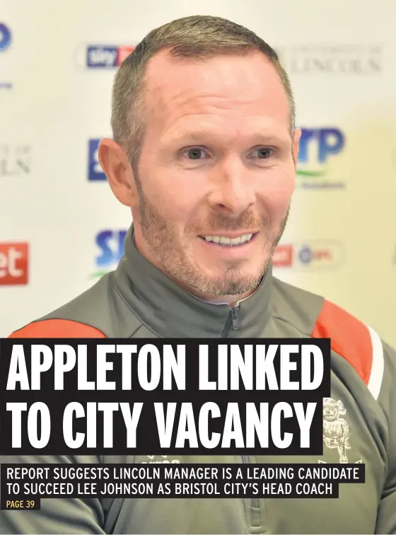  ?? Picture: Anna Draper/Trinity Mirror ?? Lincoln City manager Michael Appleton