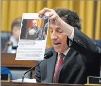  ?? J. Scott Applewhite The Associated Press ?? Rep. Jamie Raskin, D-MD., questions acting Attorney General Matthew Whitaker at a hearing of the House Judiciary Committee on Friday. Whitaker was grilled about the Justice Department’s reinterpre­tation of a federal law on gambling.