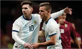  ?? Photograph: Soccrates Images/Getty Images ?? Giovani Lo Celso: “I’d dreamed of playing for the national team since I was a boy and to have been alongside Messi in training and to have played with him was a wonderful thing.”