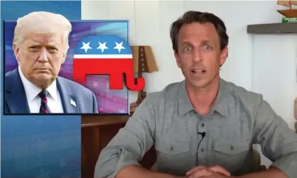  ?? Photograph: Youtube ?? Seth Meyers on Mitch McConnell saying the election will occur as scheduled: ‘Just because the bar is all the way on the floor doesn’t mean we have to give him credit for stepping over it.’