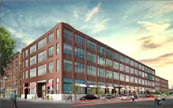  ?? McCaffery Interests ?? An artist’s rendering of McCaffery Interests’ vision for an nearly vacant warehouse across Smallman Street from the Strip District's produce terminal. The project at 1600 Smallman includes office, retail space and parking.