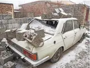  ?? (AFP) ?? A picture shows the damage after an earthquake struck the city of Khoy in Iran’s West Azerbaijan province on Sunday