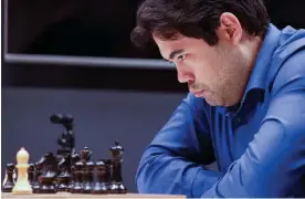  ?? ?? Hikaru Nakamura, pictured during the world title Candidates tournament in June, needed an Armageddon to win the final in Reykjavik. Photograph: Miguel Pereira/Getty