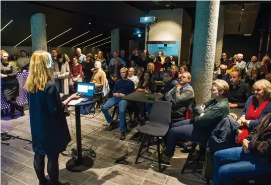  ?? FOTO: ESPEN SAND ?? Temaet «Hvordan skape mer liv i Kvadrature­n» samlet fullt hus i Teateret torsdag kveld.