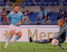  ?? RAMELLA ?? Rete Ciro Immobile, 30 anni: la Lazio ha indossato la maglia 2020-21