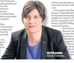  ??  ?? OUTRAGED Alison Thewliss