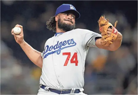  ?? CHARLES LECLAIRE, USA TODAY SPORTS ?? Despite fewer saves than in past seasons, Dodgers reliever Kenley Jansen has been the boss late in games.