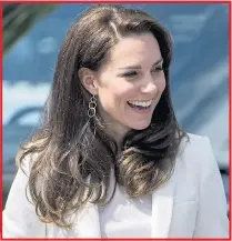  ??  ?? The Duchess on fine form at the sailing centre yesterday