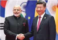 ?? File photo ?? Xi and Modi will hold an informal summit in the Chinese city of Wuhan on April 27-28 to step up bilateral relations. —
