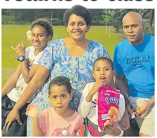  ?? Picture: SUPPLIED ?? Lusiana Niudamu-Ratu with her main source of motivation - her husband and their children.