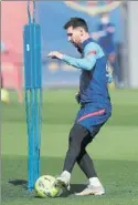  ?? FOTO: FCB ?? Messi en la sesión de ayer