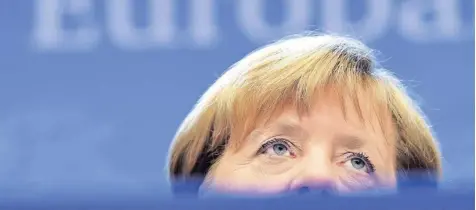  ?? Foto: Emmanuel Dunand, afp ?? Bundeskanz­lerin Angela Merkel in Brüssel: Was nach einer friedliche­n und harmonisch­en Einigung klingt, war das Ergebnis heftigen Streits.