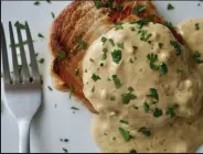  ?? Family Features ?? Pork Chops in Creamy Mustard-peppercorn Sauce
