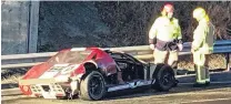  ?? PHOTO: SUPPLIED ?? Calamity . . . Andrew Earl estimates he caused $30,000 damage to his replica Ford GT40 in a crash on the Southern Motorway.