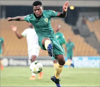  ??  ?? KNOCK-ON EFFECT: On-loan striker Knox Mutizwa returns to the Golden Arrows line-up after injury for their home match against Highlands Park at Princess Magogo Stadium in KwaMashu this afternoon.