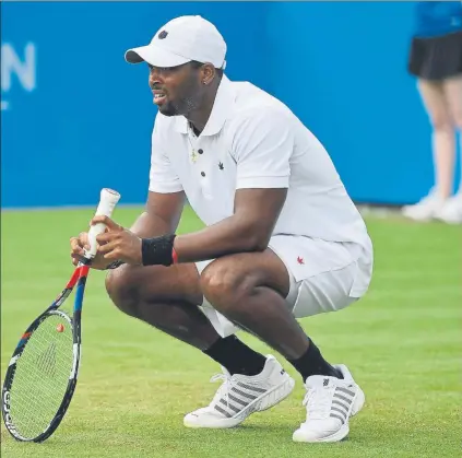  ?? FOTO: GETTY ?? Donald Young, zurdo como Rafa Nadal, con quien hoy se enfrentará en la pista central de Wimbledon, en partido de segunda ronda