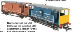  ?? ?? New variants of the LMS
20t brake van including a BR department­al version for the S&T department in Chester.