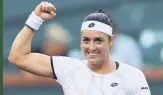  ?? ?? Ons Jabeur reacts after a BNP Paribas Open match, in Indian Wells, U.S., Oct. 14, 2021.